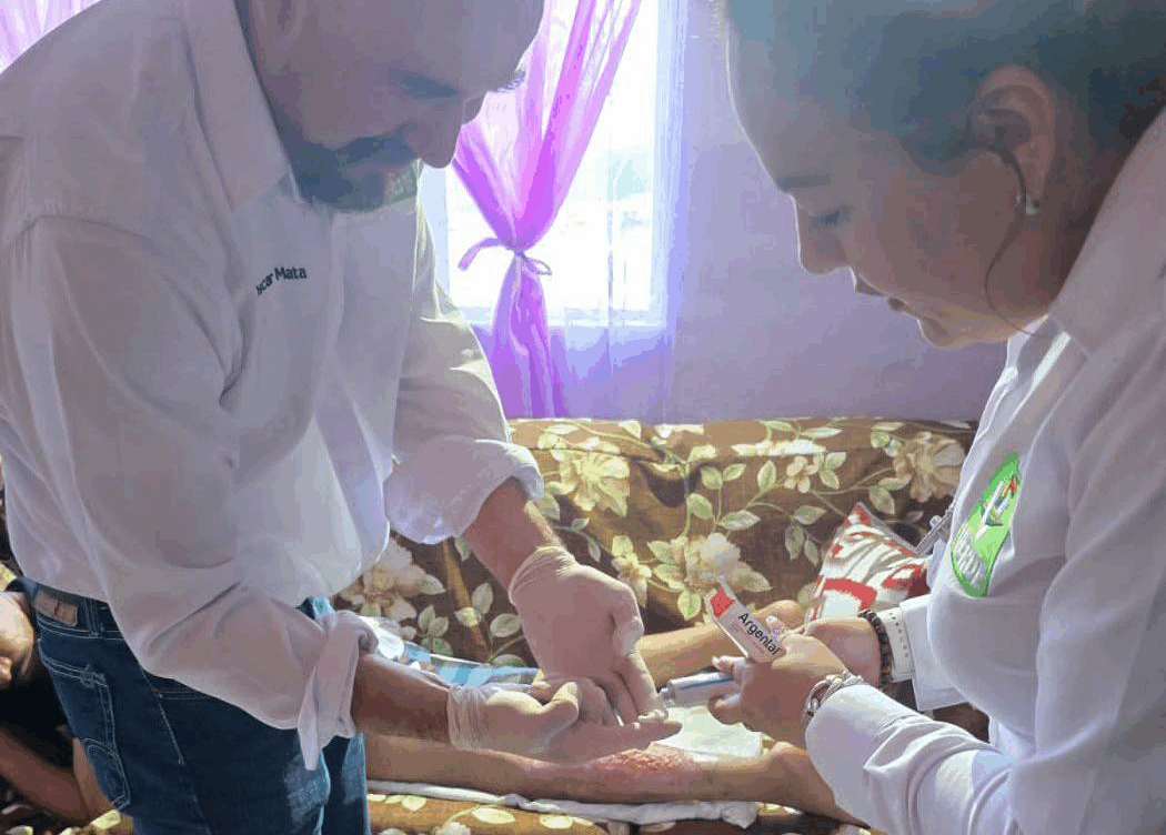 Comité de Santa Bárbara visita a ciudadano Herminio y brinda apoyo.